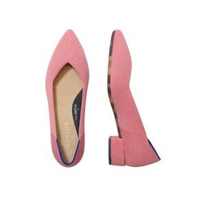Rothy's The High Point Casual Slip On Heeled Flats In Tulip Size 9